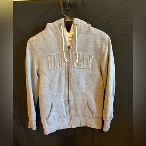 Old Navy Light Gray Kids Zip-Up Hoodie